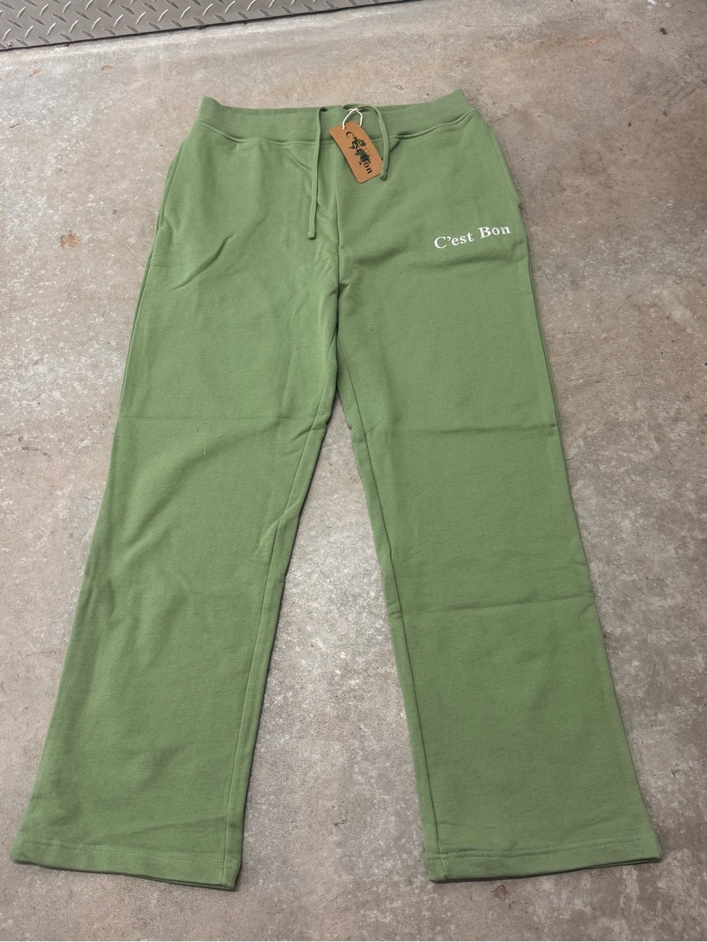 C’est Bon Sage Men's large heavyweight Sweatpants - Relaxed Drawstring Joggers